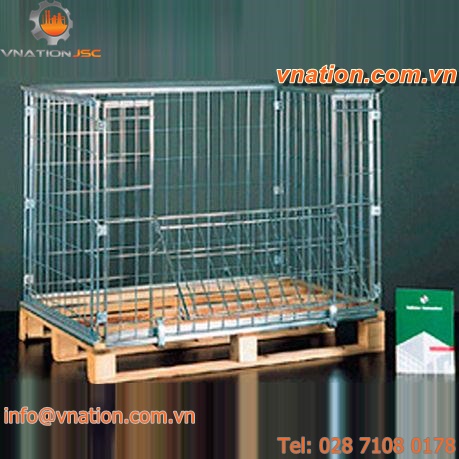 metal pallet box / storage / wire mesh / stacking