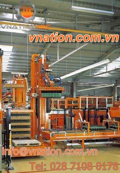 layer palletizer / gantry / glass bottle / high-rate
