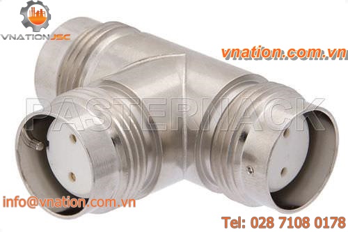 interface adapter / twinaxial / stainless steel / brass