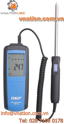 digital thermometer / contact / portable / with temperature probe