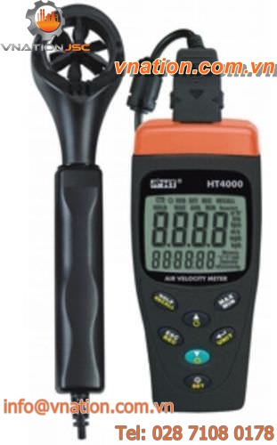 vane thermo-anemometer / portable / hygrometer