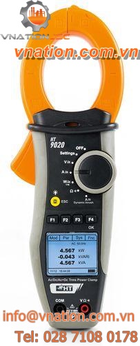 digital clamp ammeter / portable / with power quality and harmonic analyzer / voltage