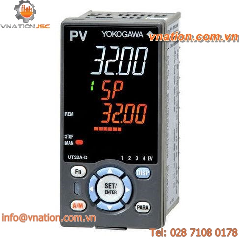 2-loop temperature controller / digital / with LCD display / compact