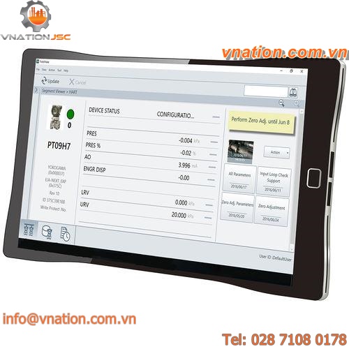 configuration software / field device management / for mobile applications
