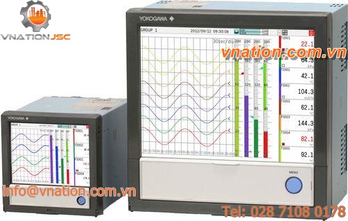 paperless videographic recorder / digital / panel-mount / RTD