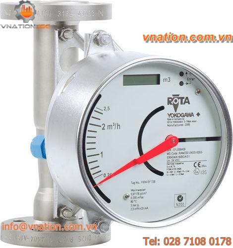 variable-area flow meter / inductive / for liquids / in metering tube