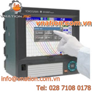 paperless videographic recorder / sensitive / pressure / panel-mount