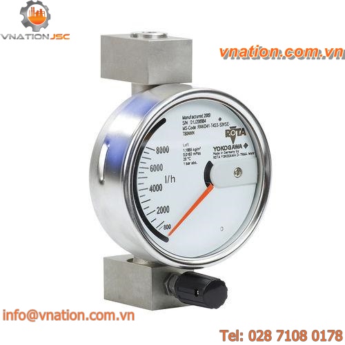 variable-area flow meter / for water / in-line / stainless steel