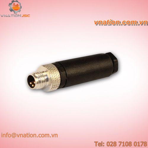field-attachable connector / electric / circular / male