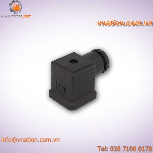 solenoid valve connector / electric / square / flange