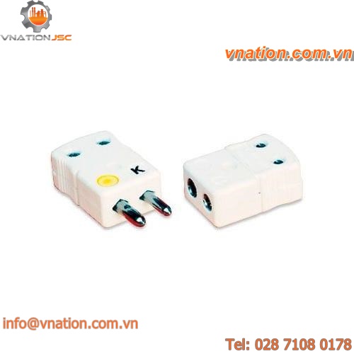 thermocouple connector / electric / rectangular / push-pull