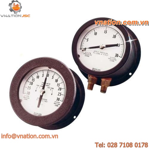 pressure gauge / Bourdon tube / differential / dial / process