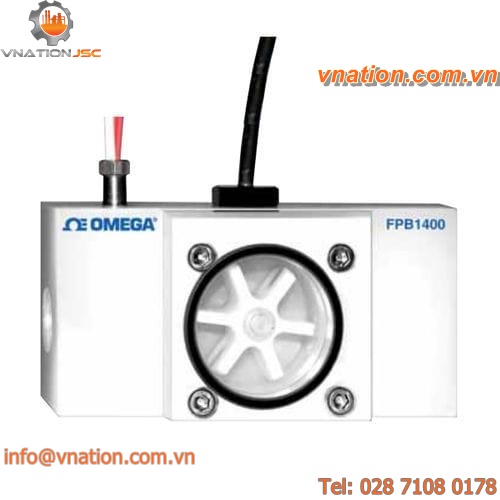 impeller flow meter / for fluids / insertion / plastic