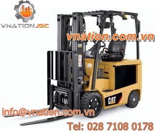 electric forklift / ride-on / 3-wheel / counterbalanced