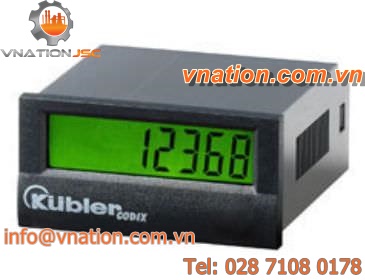 frequency counter tachometer / with LCD display / DIN rail