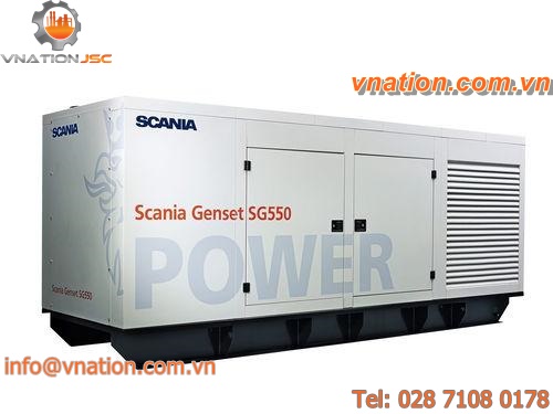 three-phase generator set / diesel / with cover / soundproofed