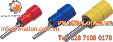 bullet solderless terminal / tubular / insulated / copper