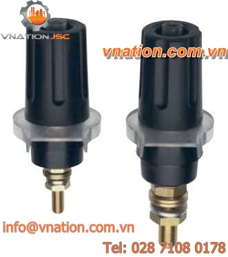 electric connector / circular / jack / built-in