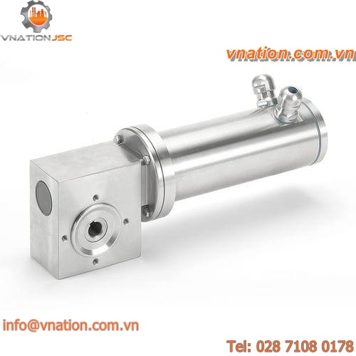 brushless servo-gearmotor / orthogonal / worm / stainless steel