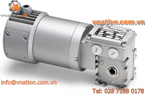 permanent magnet electric gearmotor / DC / orthogonal / worm