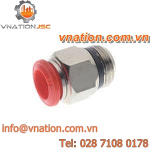 push-in fitting / male / threaded / straight