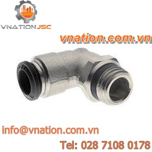 push-in fitting / male / threaded / elbow