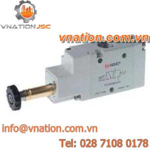 spool pneumatic directional control valve / solenoid-operated / 5/3-way / 5/2-way