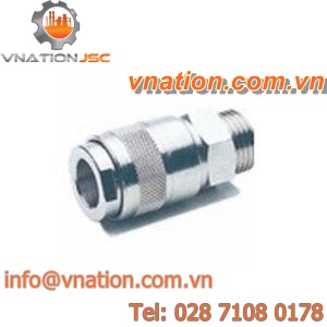 male quick coupling / straight / nickel-plated brass / for hoses