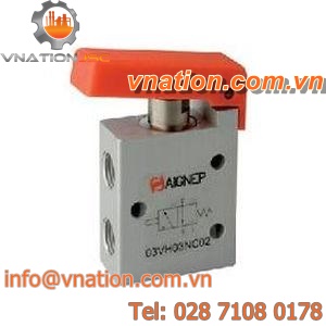 poppet pneumatic directional control valve / manual / 5/2-way / 3/2-way