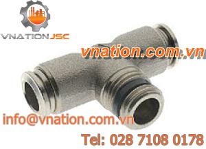 push-in fitting / male / conical / T