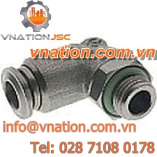 push-in fitting / male / cylindrical / elbow