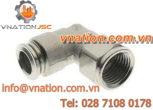 female fitting / push-in / elbow / nickel-plated brass