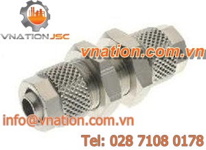 bulkhead fitting / nickel-plated brass / for tubes / for compressed air