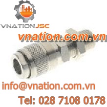 bulkhead quick coupling / male / threaded / straight