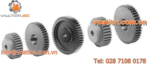 straight-toothed gear / hub
