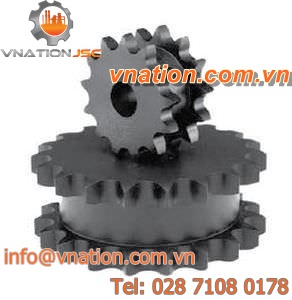 straight-toothed sprocket wheel / double / for chain