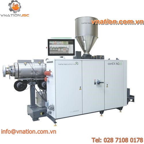 pipe extrusion extruder / for profile extrusion / for WPC / conical twin-screw