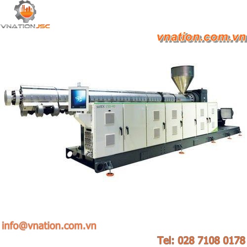 pipe extrusion extruder / for PP / for HDPE / single-screw