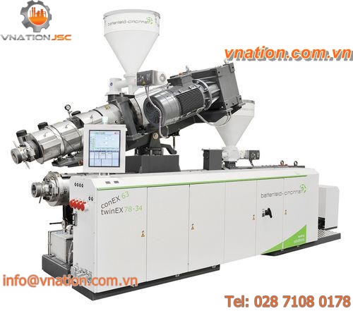 pipe extrusion extruder / for PVC / parallel twin-screw