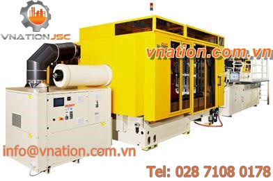 horizontal injection molding machine / hydraulic / for bottle pre-form manufacturing