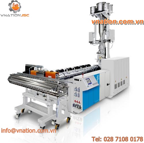 flat-film extrusion line / for foam sheet / compact
