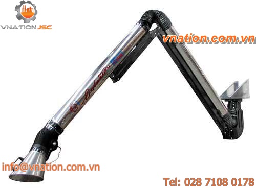 articulated extraction arm / for smoke / stainless steel / for the pharmaceutical industry
