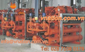 centralized cooling plant / for energy recycling / heat-recovery