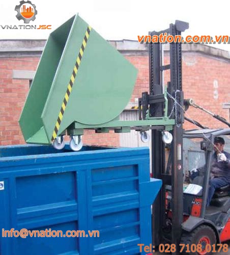 waste self-dumping hopper