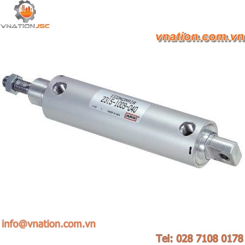 pneumatic cylinder / with threaded rods / double-acting / stainless steel