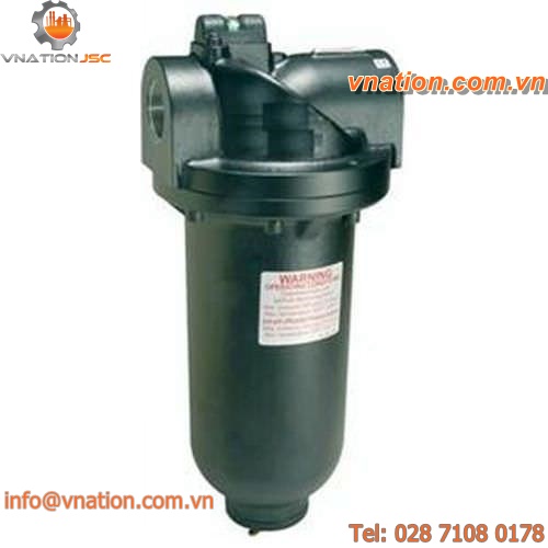 compressed air filter / high-flow / high-efficiency / pressure