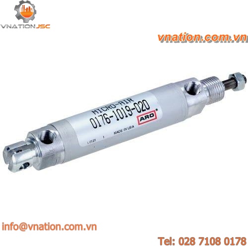 pneumatic cylinder / double-acting / miniature / stainless steel