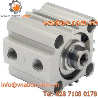 pneumatic cylinder / double-acting / compact / stainless steel