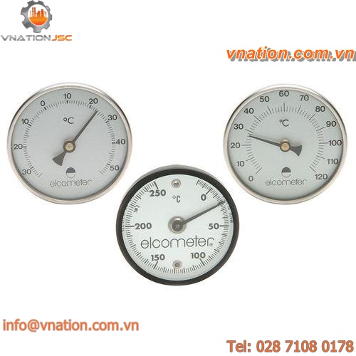 bimetallic thermometer / dial / analog / stationary