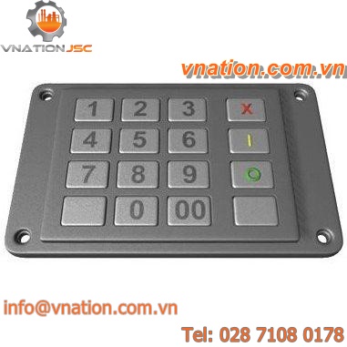 16-key keypad / built-in / silicone / vandal-proof